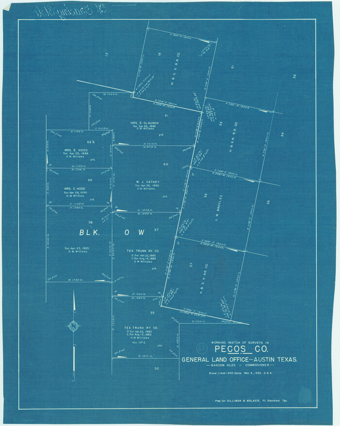 71533, Pecos County Working Sketch 61, General Map Collection