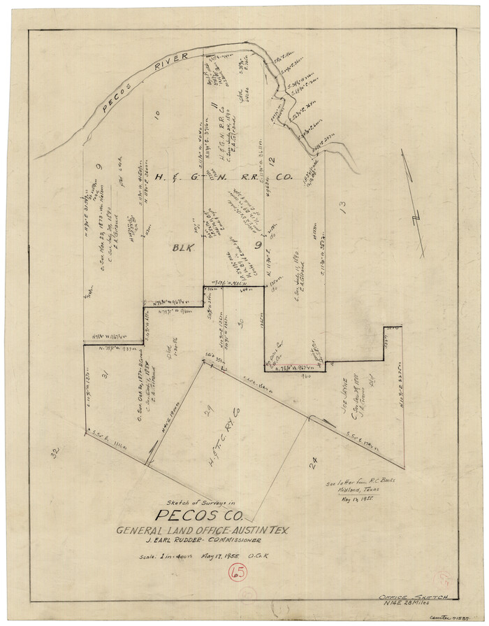 71537, Pecos County Working Sketch 65, General Map Collection
