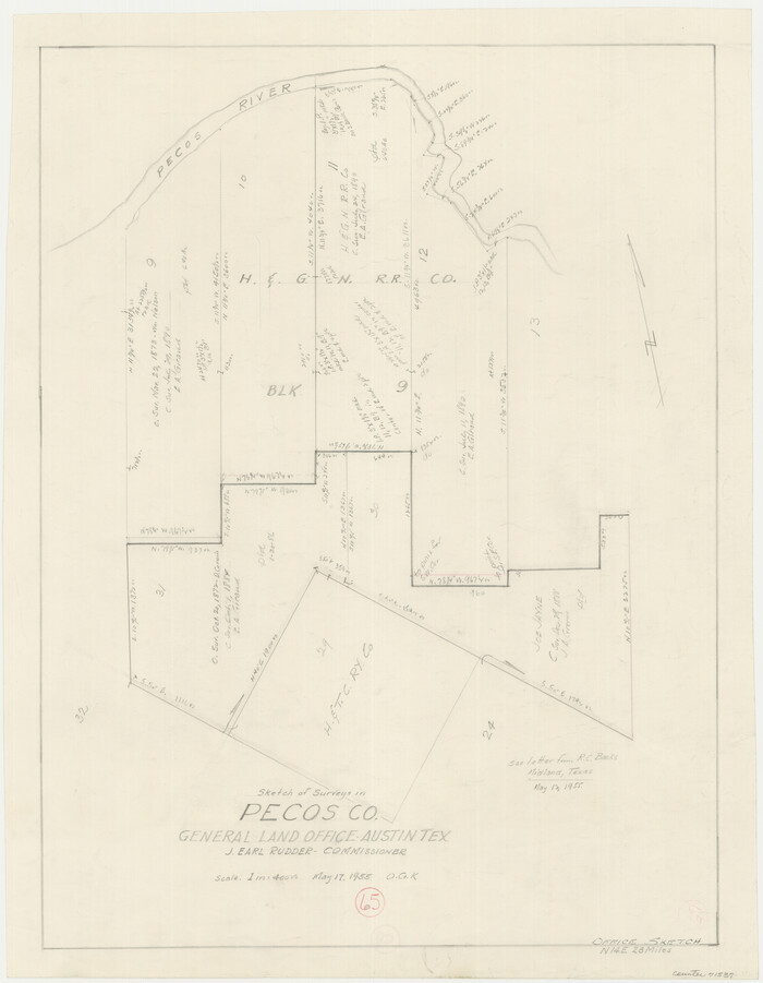 71537, Pecos County Working Sketch 65, General Map Collection