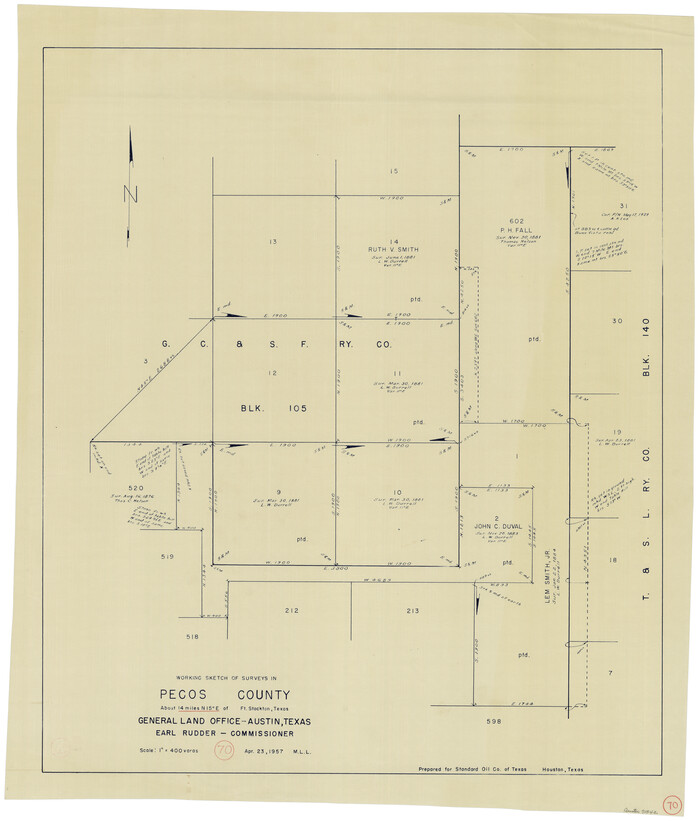 71542, Pecos County Working Sketch 70, General Map Collection