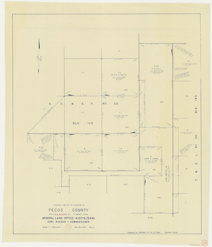 71542, Pecos County Working Sketch 70, General Map Collection