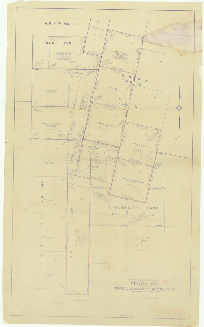 71543, Pecos County Working Sketch 71, General Map Collection