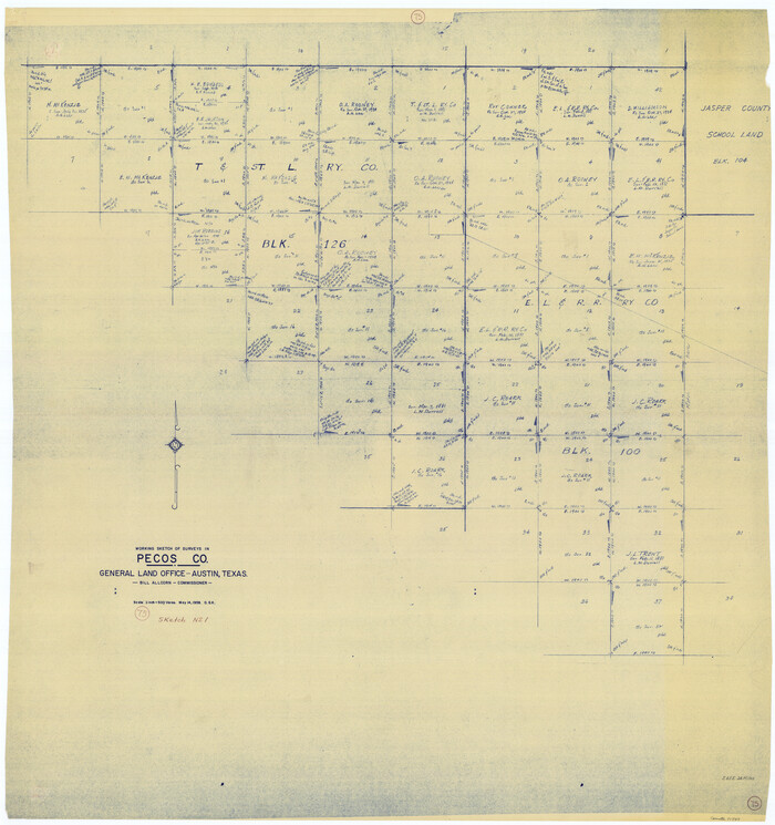 71547, Pecos County Working Sketch 75, General Map Collection