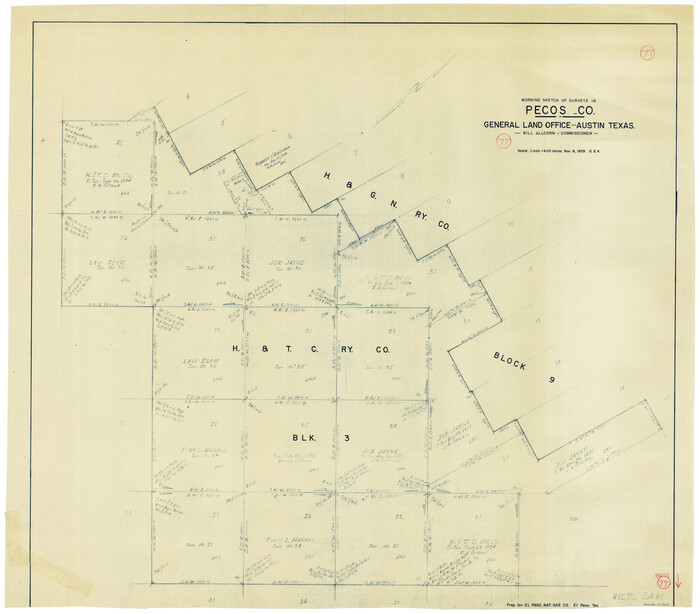 71549, Pecos County Working Sketch 77, General Map Collection