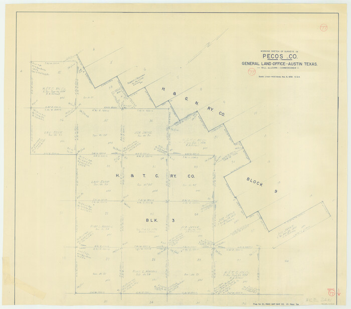 71549, Pecos County Working Sketch 77, General Map Collection
