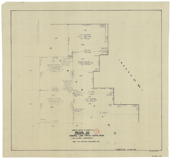 71551, Pecos County Working Sketch 79, General Map Collection
