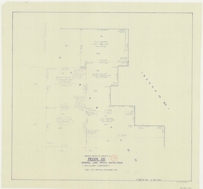 71551, Pecos County Working Sketch 79, General Map Collection