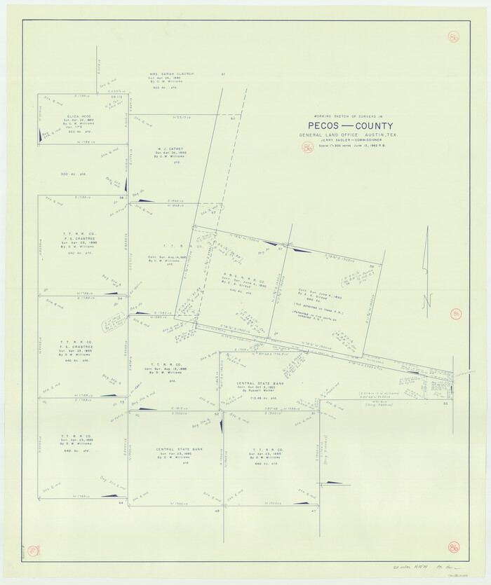 71558, Pecos County Working Sketch 86, General Map Collection