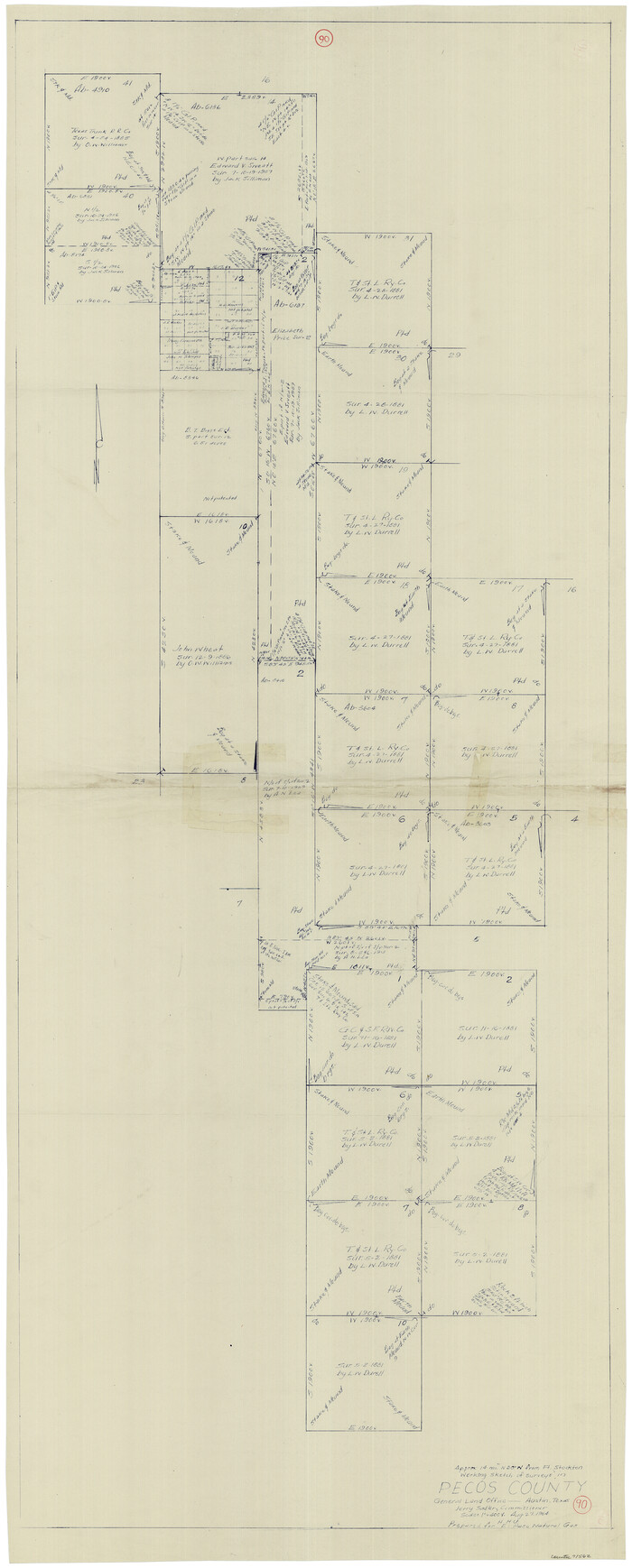 71562, Pecos County Working Sketch 90, General Map Collection
