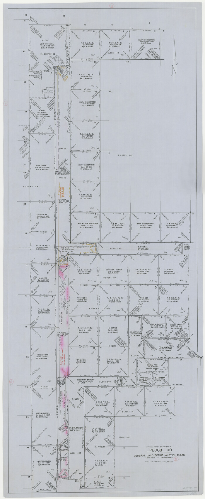 71563, Pecos County Working Sketch 91a, General Map Collection