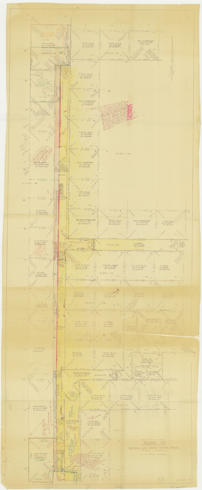 71564, Pecos County Working Sketch 91b, General Map Collection