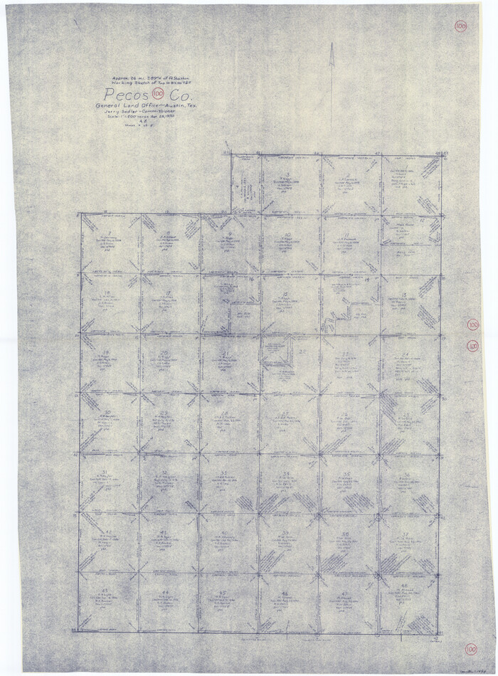 71573, Pecos County Working Sketch 100, General Map Collection