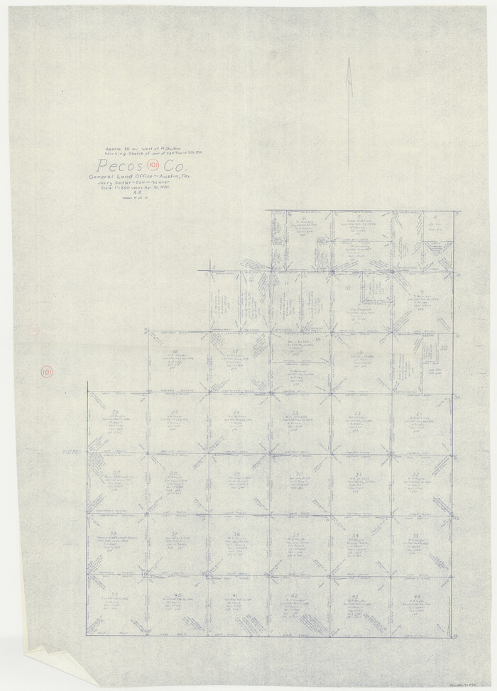71574, Pecos County Working Sketch 101, General Map Collection