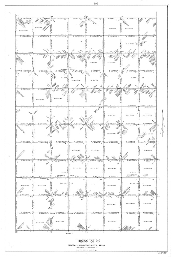 71580, Pecos County Working Sketch 107, General Map Collection
