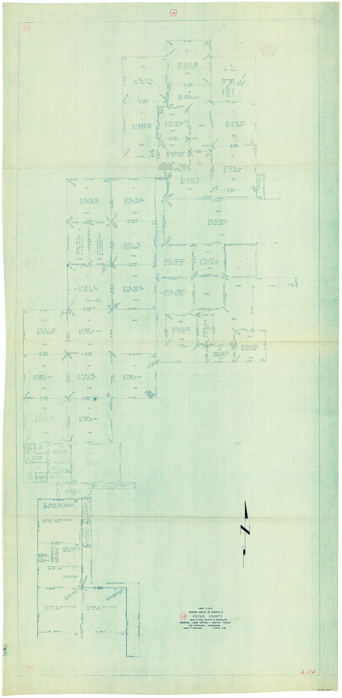 71587, Pecos County Working Sketch 114, General Map Collection