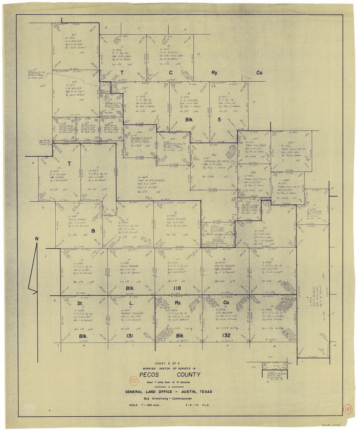 71593, Pecos County Working Sketch 120, General Map Collection