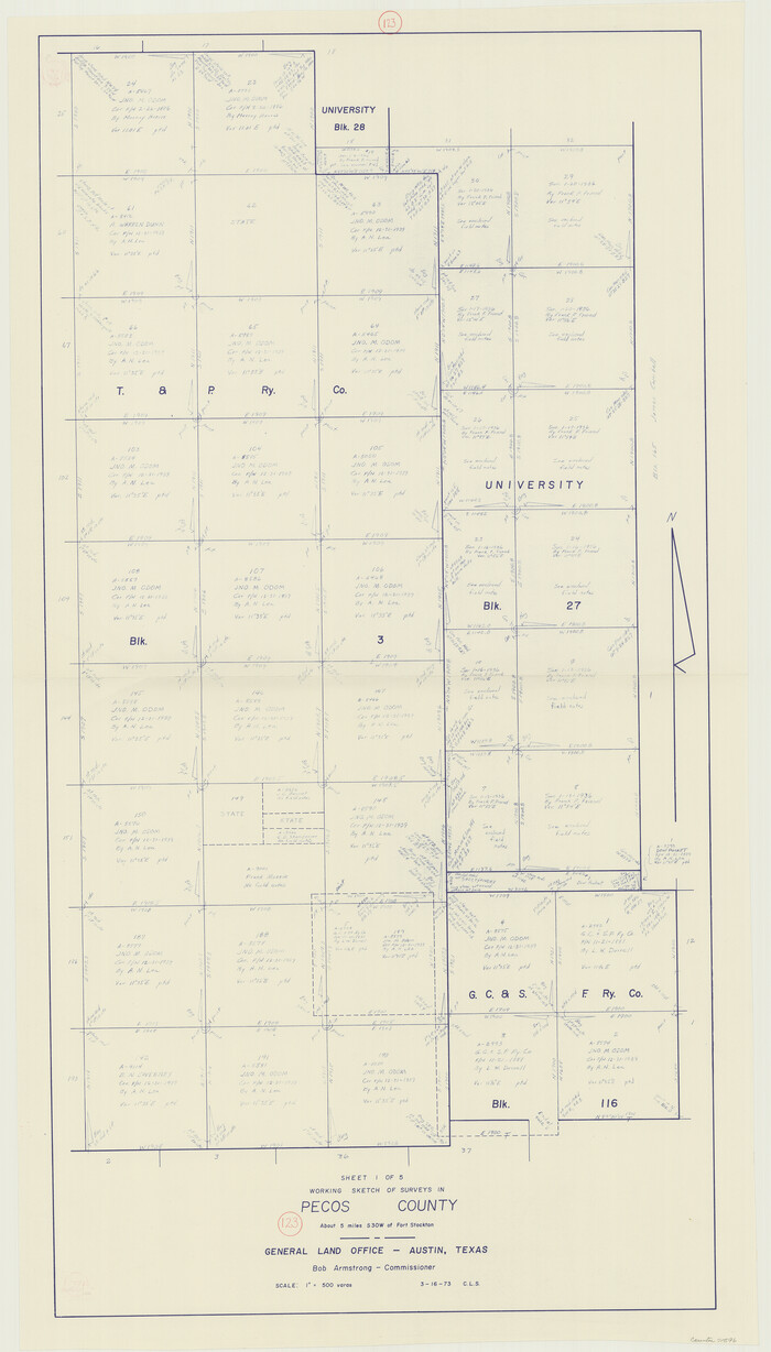 71596, Pecos County Working Sketch 123, General Map Collection