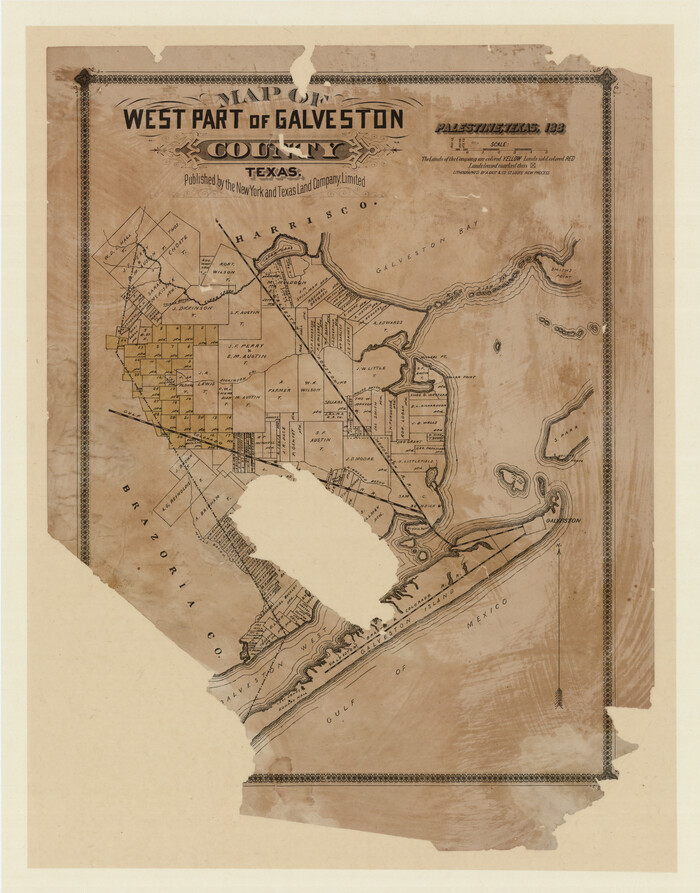 716, Map of West Part of Galveston County, Texas, Maddox Collection