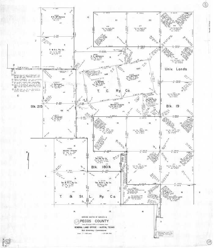 71603, Pecos County Working Sketch 129, General Map Collection