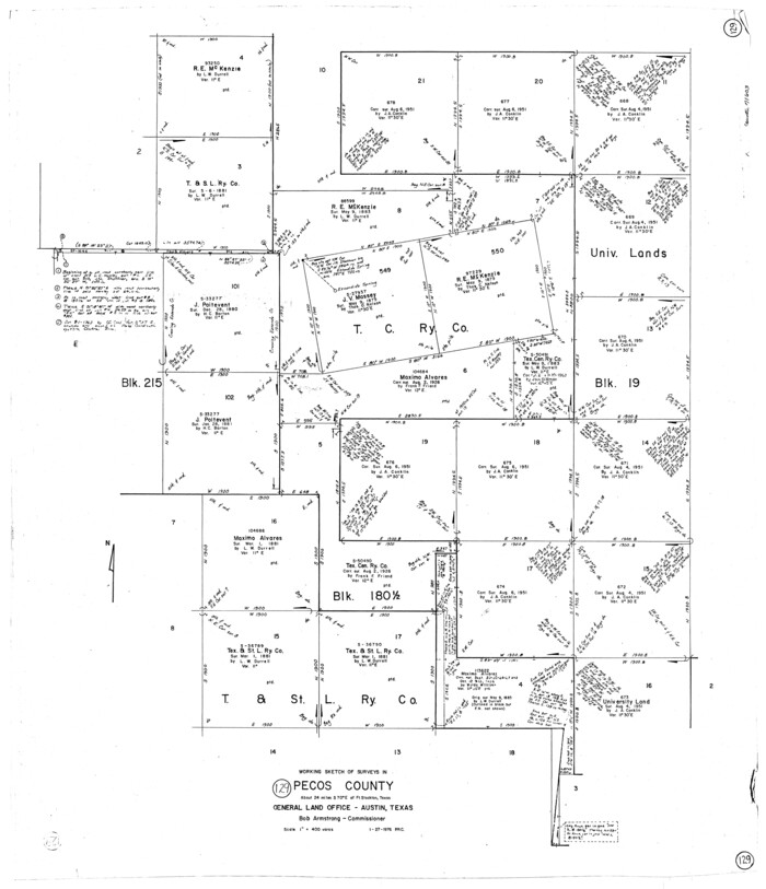 71603, Pecos County Working Sketch 129, General Map Collection