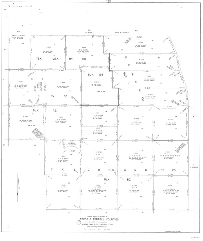 71607, Pecos County Working Sketch 133, General Map Collection