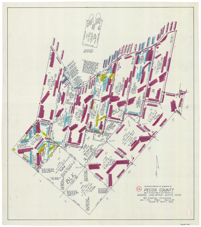 71610, Pecos County Working Sketch 136, General Map Collection
