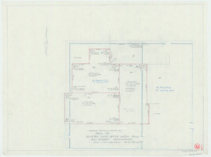 71647, Polk County Working Sketch 31, General Map Collection