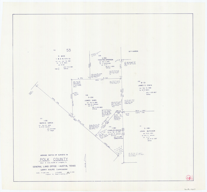 71657, Polk County Working Sketch 40, General Map Collection
