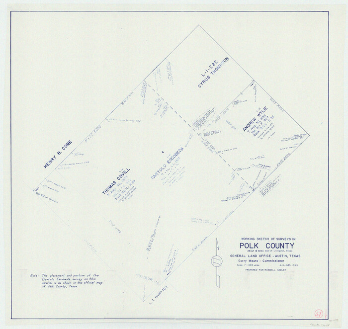 71658, Polk County Working Sketch 41, General Map Collection