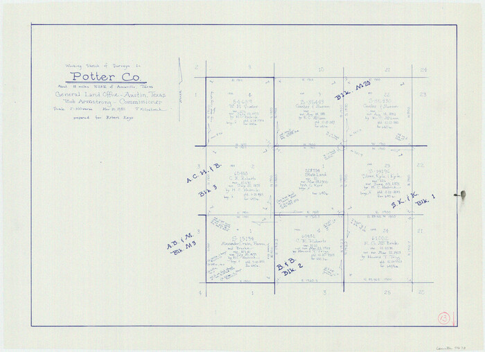 71673, Potter County Working Sketch 13, General Map Collection