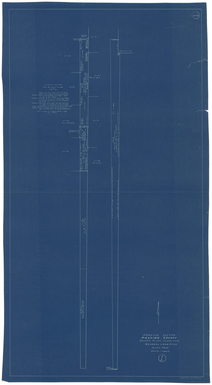 71675, Presidio County Working Sketch 1, General Map Collection
