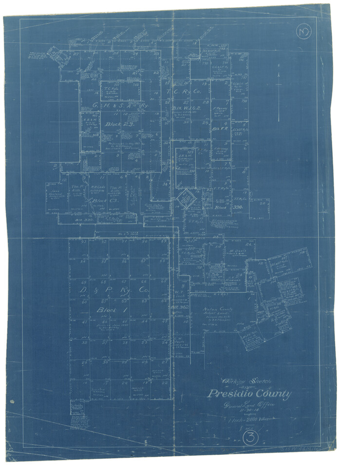 71677, Presidio County Working Sketch 3, General Map Collection