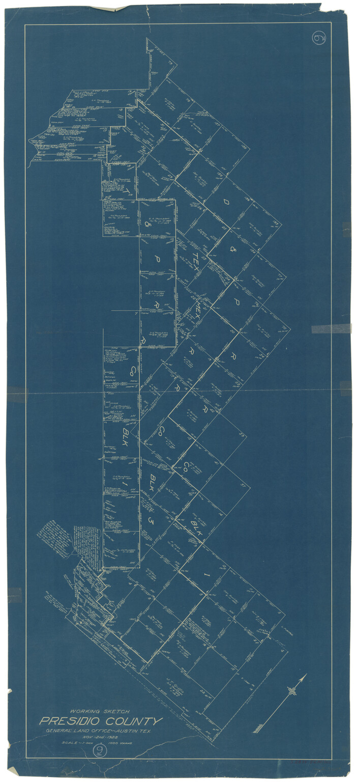 71683, Presidio County Working Sketch 9, General Map Collection
