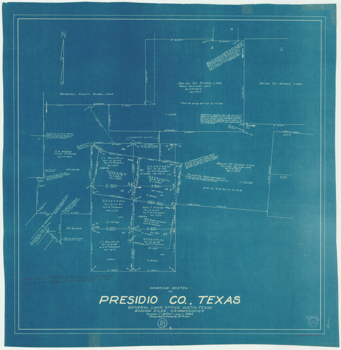71694, Presidio County Working Sketch 18, General Map Collection