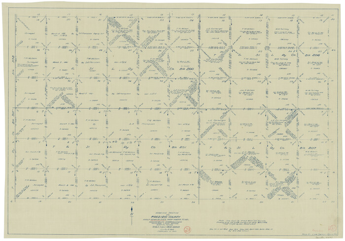 71697, Presidio County Working Sketch 21, General Map Collection
