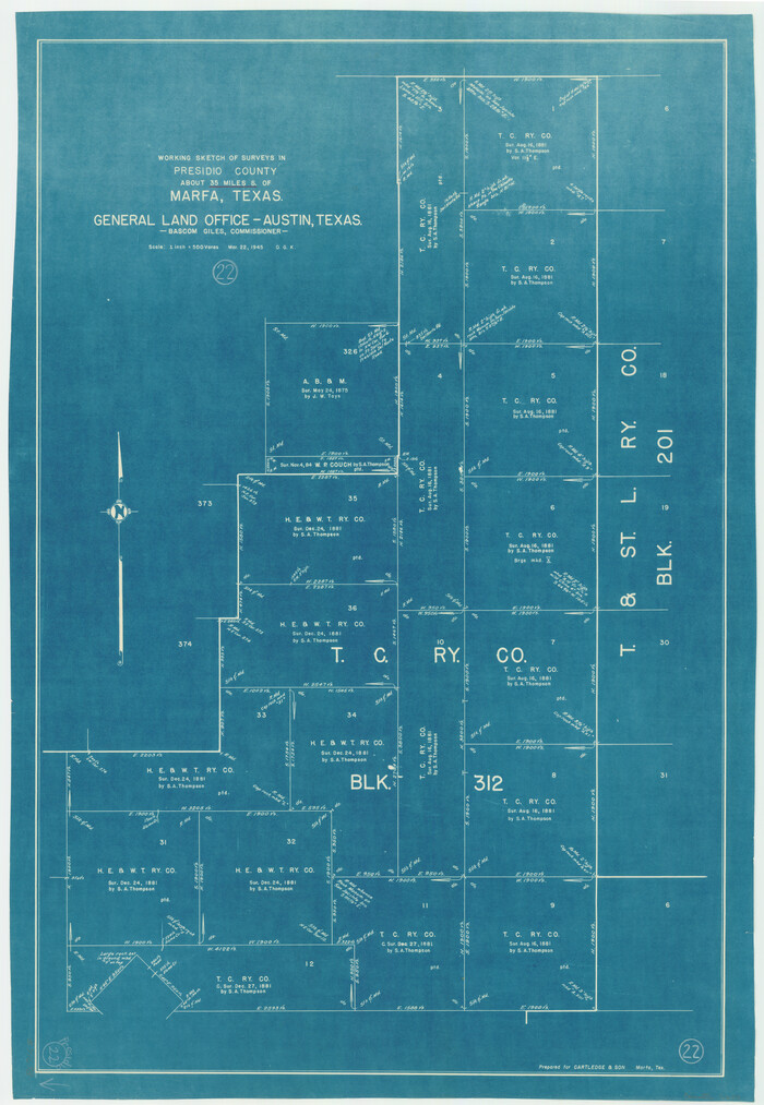 71698, Presidio County Working Sketch 22, General Map Collection