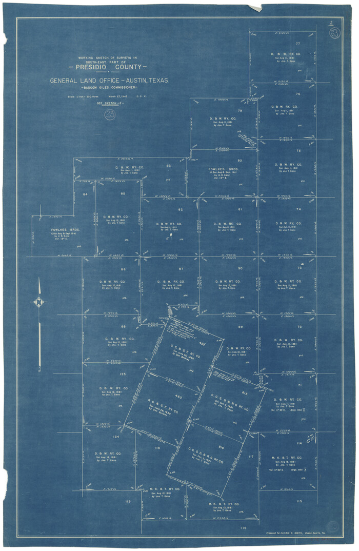 71699, Presidio County Working Sketch 23, General Map Collection
