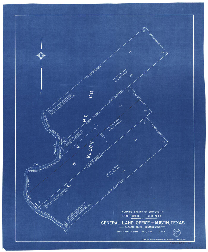 71701, Presidio County Working Sketch 25, General Map Collection