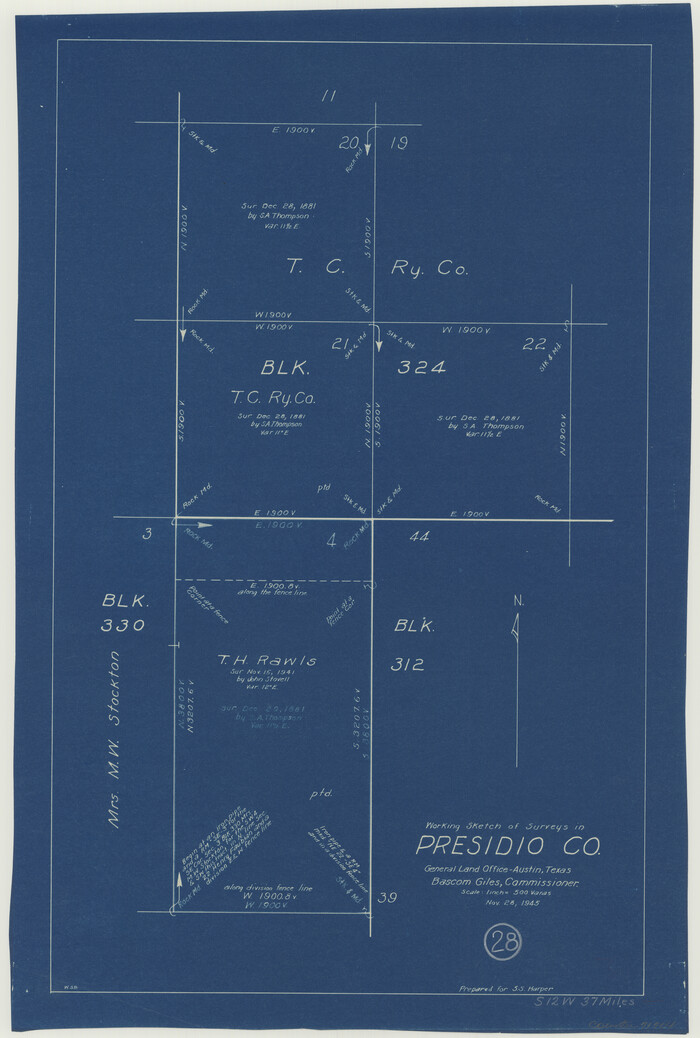 71704, Presidio County Working Sketch 28, General Map Collection