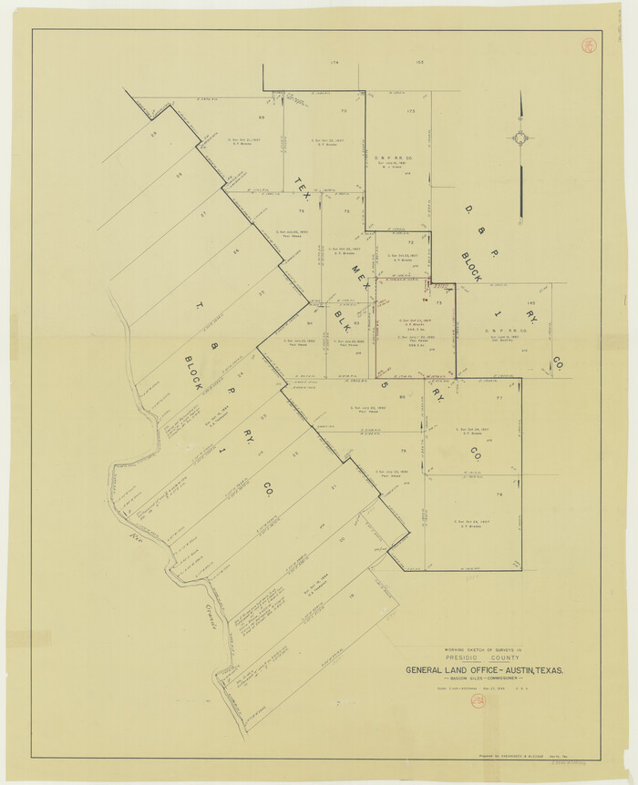 71706, Presidio County Working Sketch 29a, General Map Collection