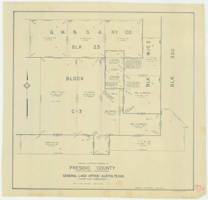 71708, Presidio County Working Sketch 31, General Map Collection