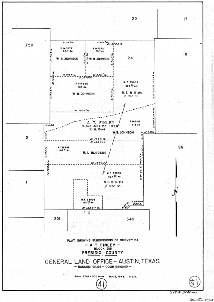 71718, Presidio County Working Sketch 41, General Map Collection