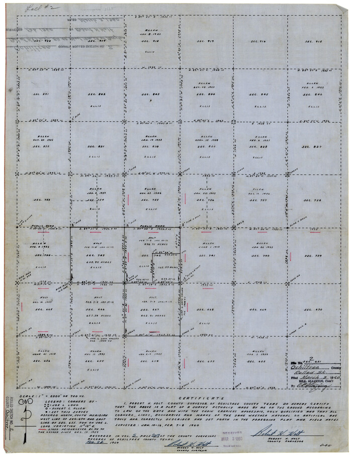 7172, Ochiltree County Rolled Sketch 2, General Map Collection