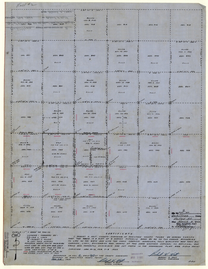 7172, Ochiltree County Rolled Sketch 2, General Map Collection