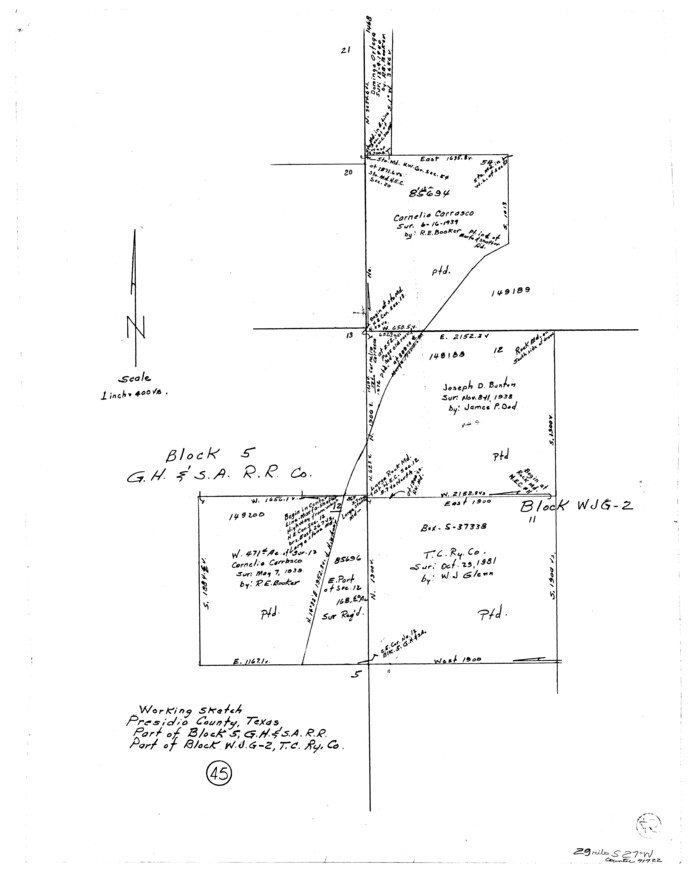 71722, Presidio County Working Sketch 45, General Map Collection