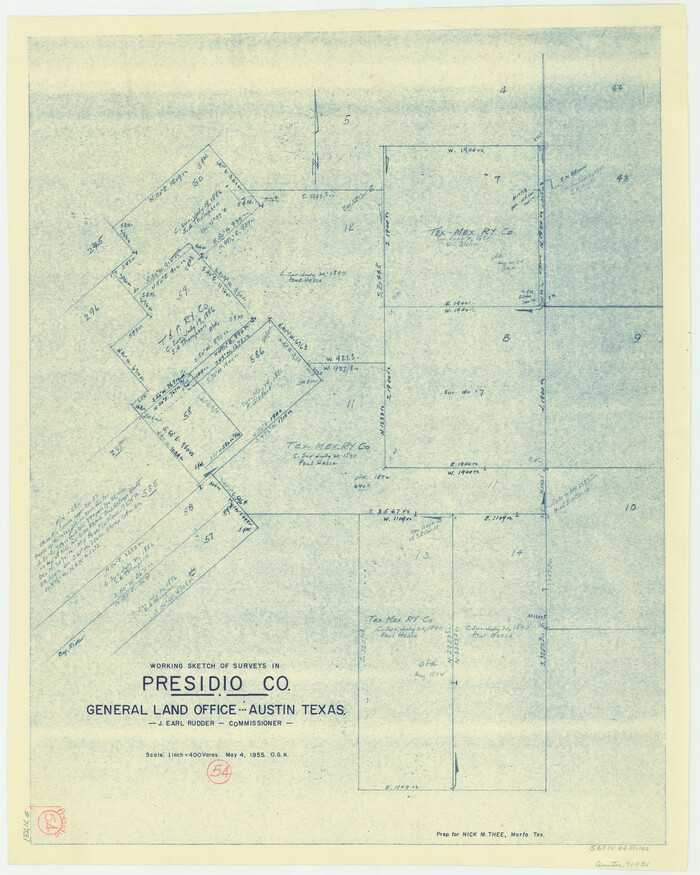 71731, Presidio County Working Sketch 54, General Map Collection