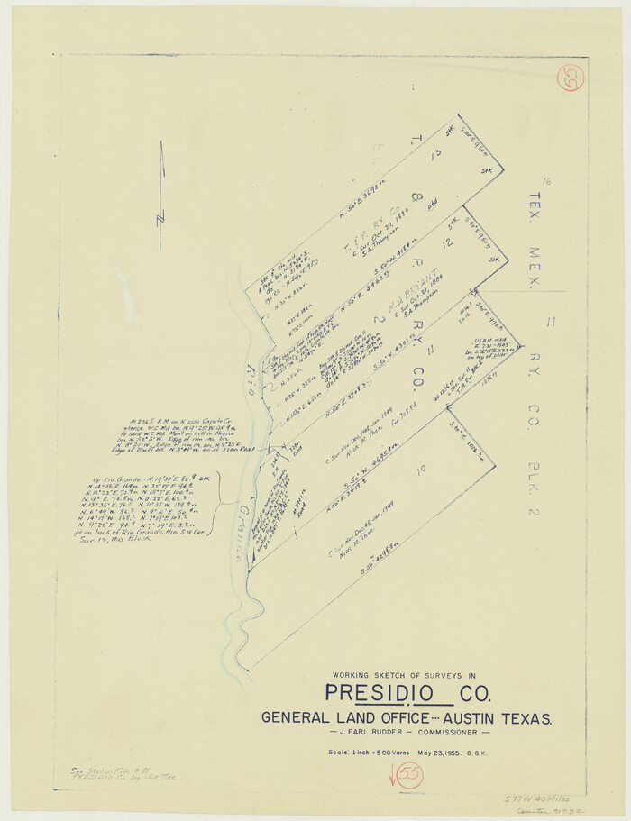 71732, Presidio County Working Sketch 55, General Map Collection