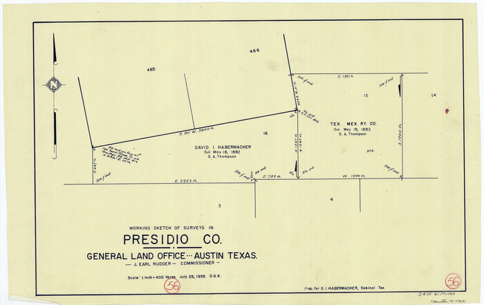 71733, Presidio County Working Sketch 56, General Map Collection