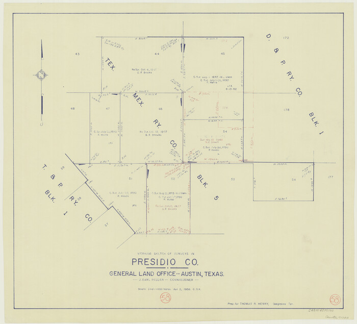 71735, Presidio County Working Sketch 58, General Map Collection