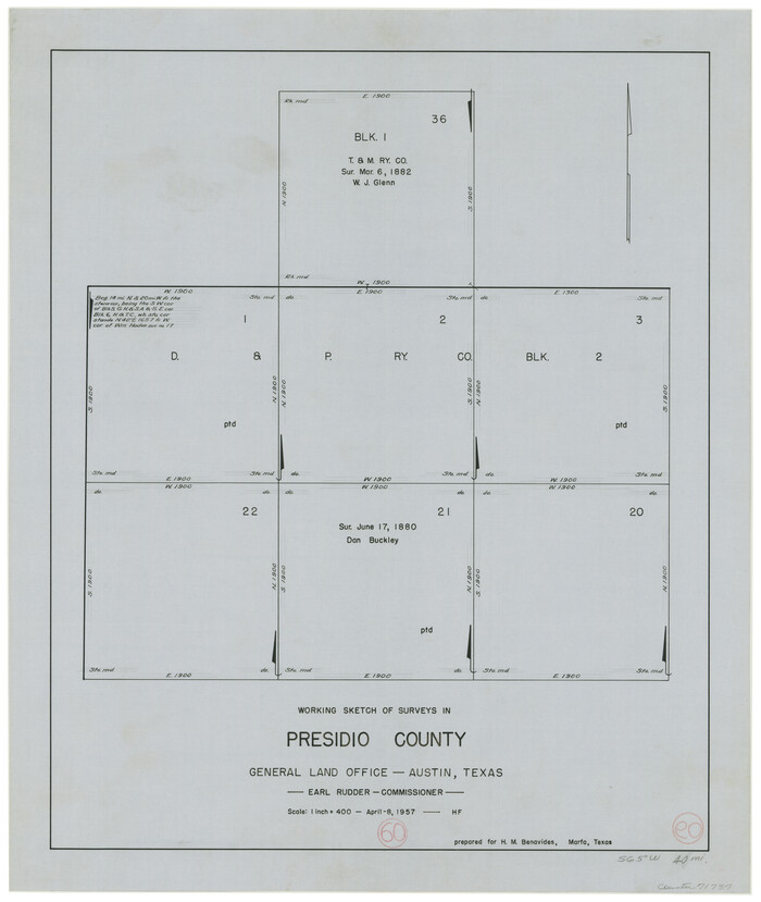 71737, Presidio County Working Sketch 60, General Map Collection